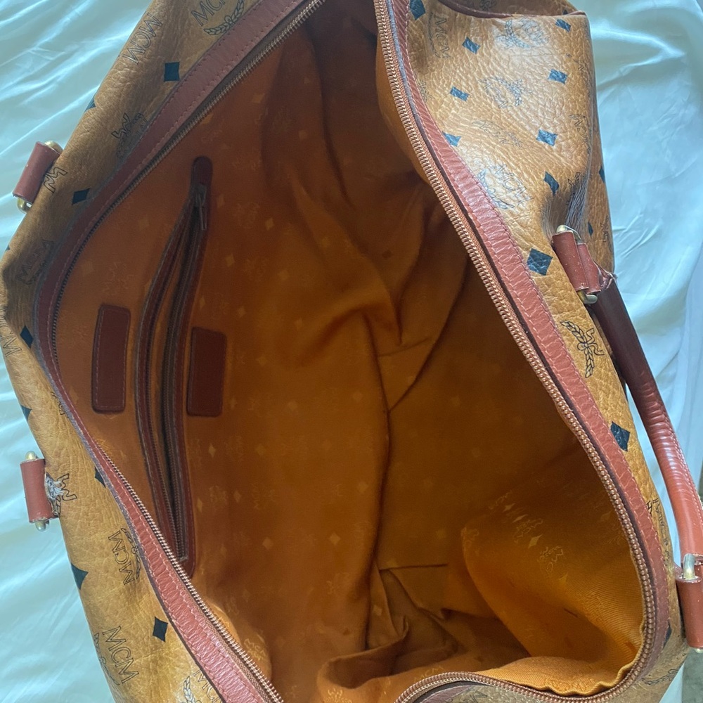 MCM Cognac Vasetos Travel Bag with Iconic Monogram - Picture 8 of 10